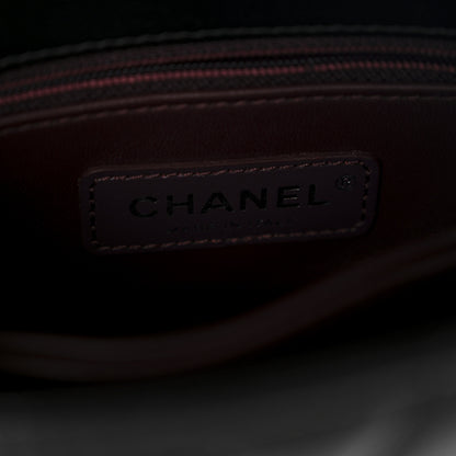 Chanel Caviar Chevron Quilted Extra Mini Coco Handle Flap So Black 6 of 11