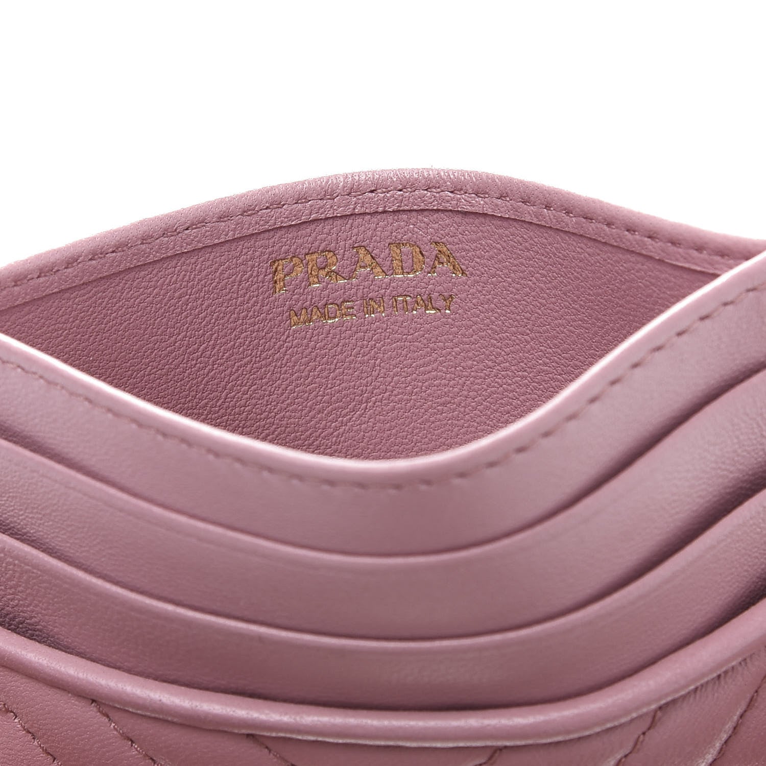Prada Nappa Impunture Logo Card Holder Petalo 8 of 10