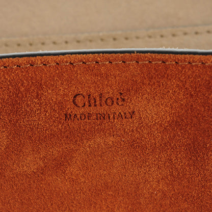 Chloe Suede Smooth Calfskin Studded Drew Shoulder Bag Caramel 6 of 7