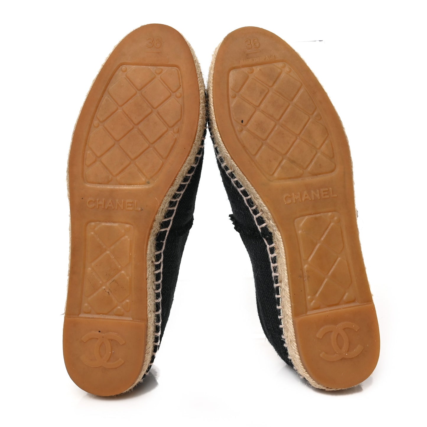 Linen CC Espadrilles 36 Black