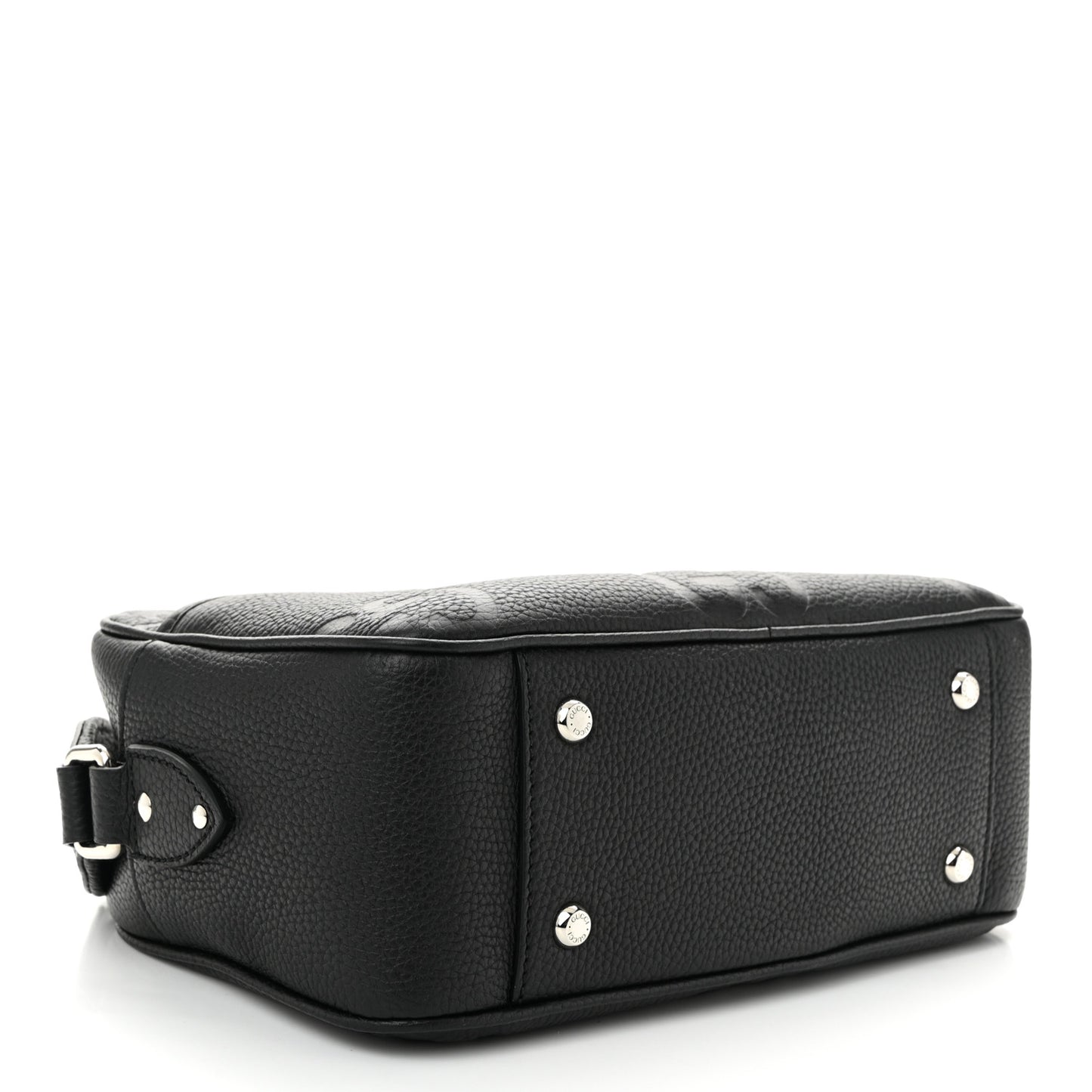 Piuma Calfskin Jumbo GG Embossed Medium Messenger Bag Black