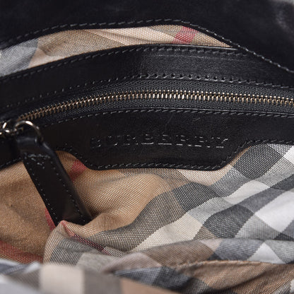 Burberry Canvas Bridle Calfskin Medium Lynher Hobo Black 6 of 6