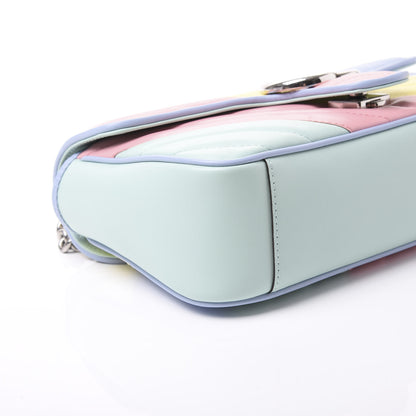 Gucci Calfskin Matelasse Diagonal Small GG Marmont Shoulder Bag Multicolor Pastel 5 of 9