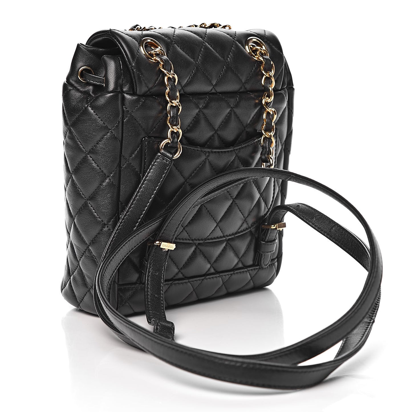 Lambskin Quilted Mini Urban Spirit Backpack Black