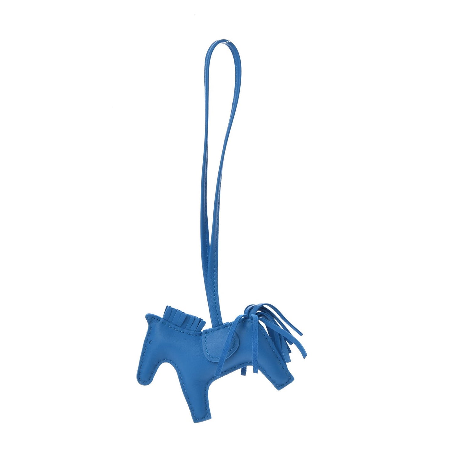 Milo Lambskin Grigri Rodeo Horse Bag Charm PM Bleu Zanzibar