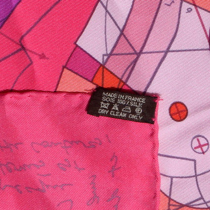 Hermes Silk Le Pegase D'Scarf 90 Pink 4 of 4