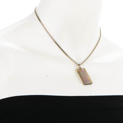 Chanel Iridescent Disco Pendant Necklace Silver 2 of 3