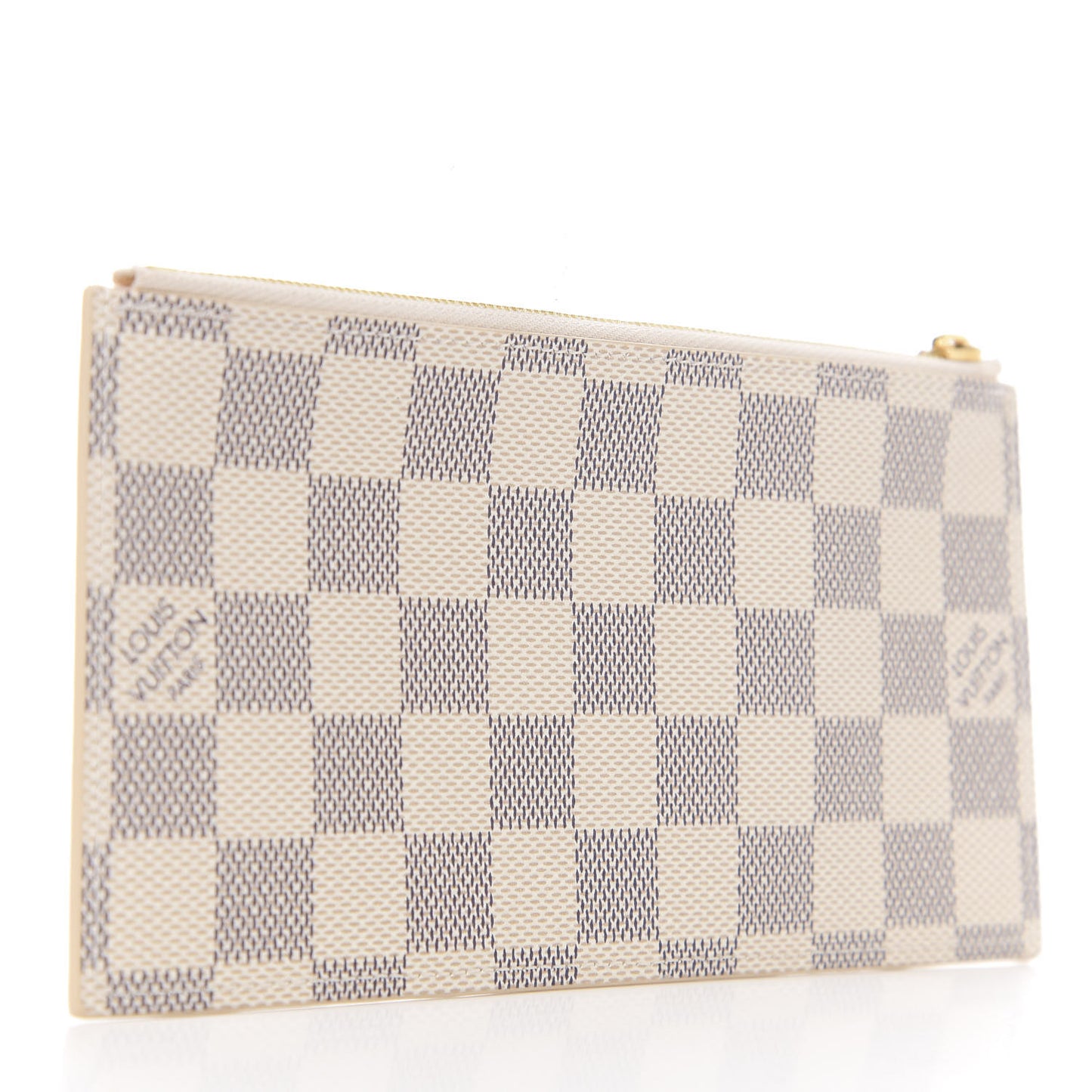 Damier Azur Felicie Chain Wallet Zippered Insert Rose Ballerine