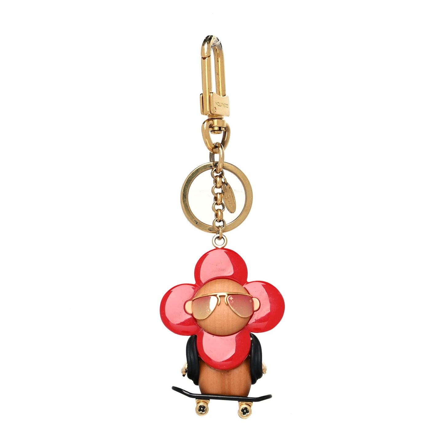 Resin Wood Vivienne Skateboarder Bag Charm