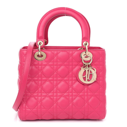 Christian Dior Lambskin Cannage Medium Lady Dior Pink 1 of 8