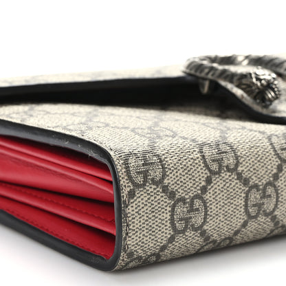 Gucci GG Supreme Monogram Mini Dionysus Chain Wallet Beige Vulcanic Red 8 of 9