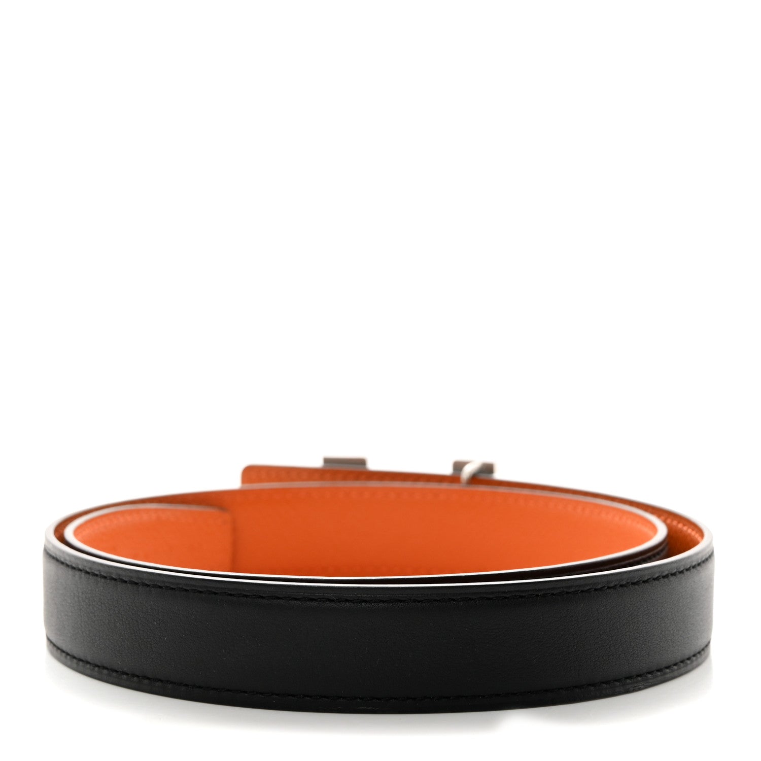 Hermes Swift Epsom 24mm Mini Constance H Belt 70 28 Black Orange 2 of 6