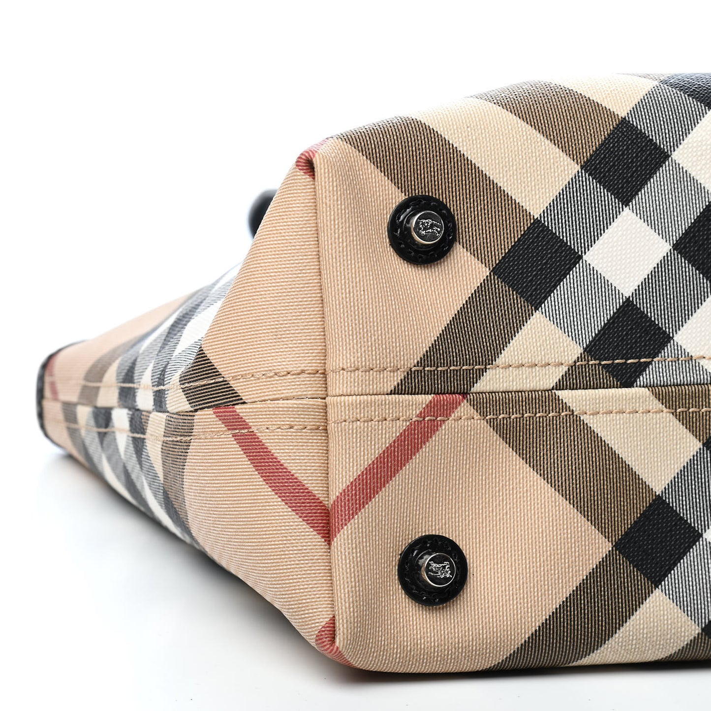 Nova Check Shopper Tote Black