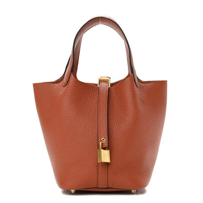 Hermes Taurillon Clemence Picotin Lock 18 PM Cuivre 1 of 11