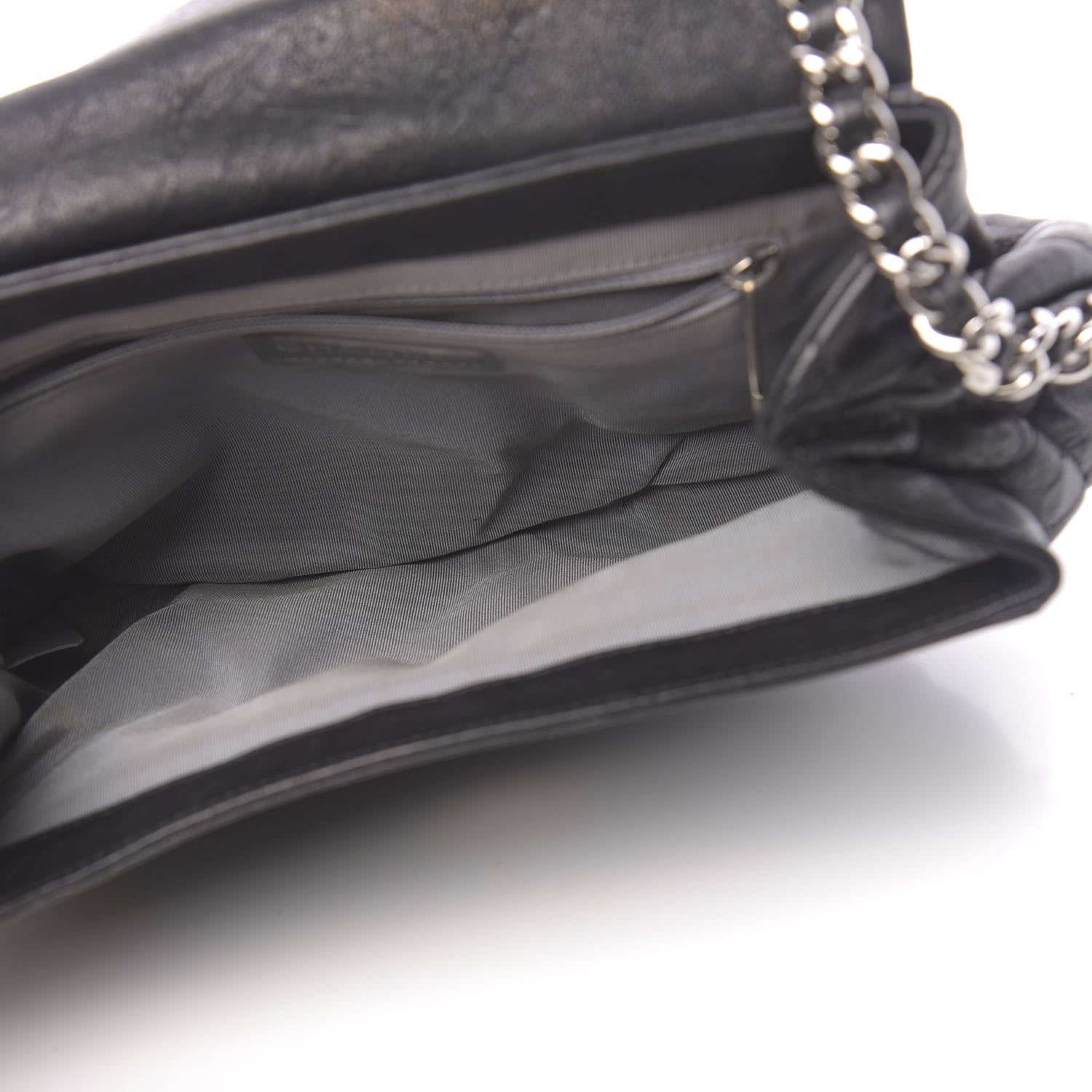 Chanel Washed Lambskin Quilted Medium Chain Around Messenger Black 5 of 11