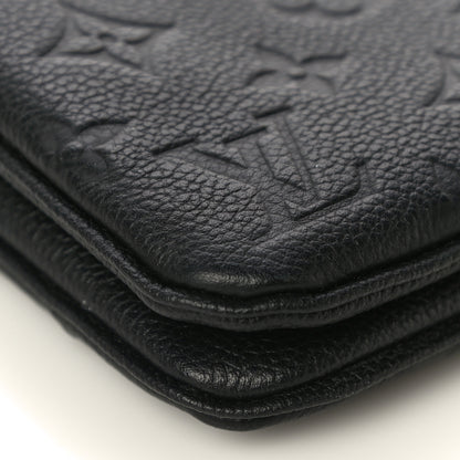 Louis Vuitton Empreinte Double Zip Pochette Black 9 of 10