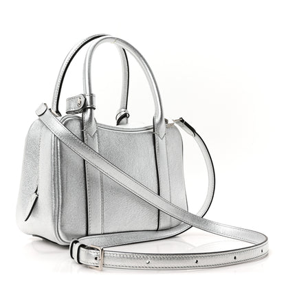Moynat Metallic Chevre Mignon BB Silver 3 of 9