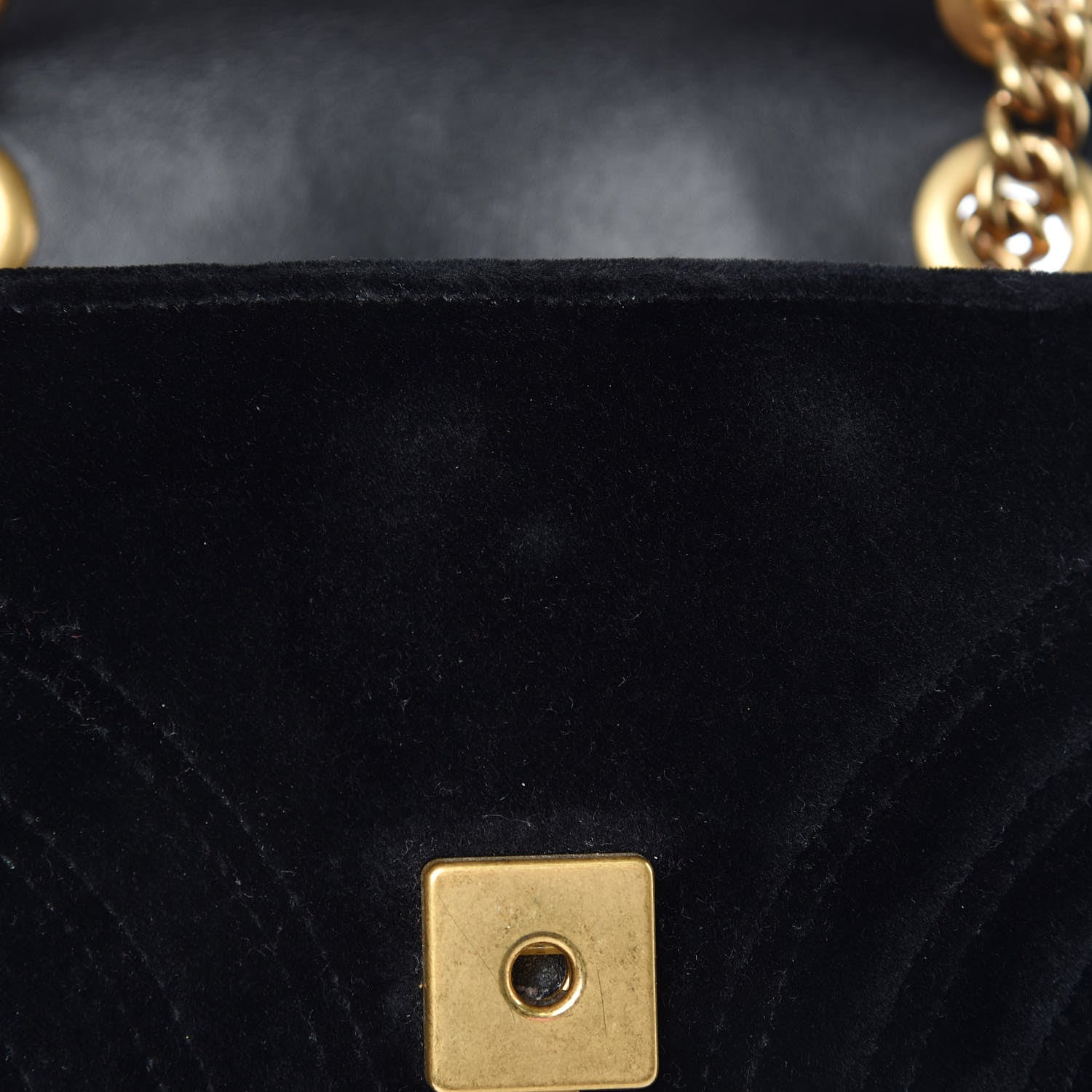 Gucci Velvet Matelasse Mini GG Marmont Shoulder Bag Black 8 of 10
