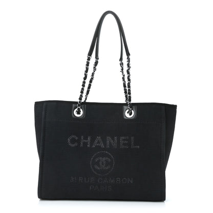 Chanel Mixed Fibers Small Deauville Tote Black 1 of 10