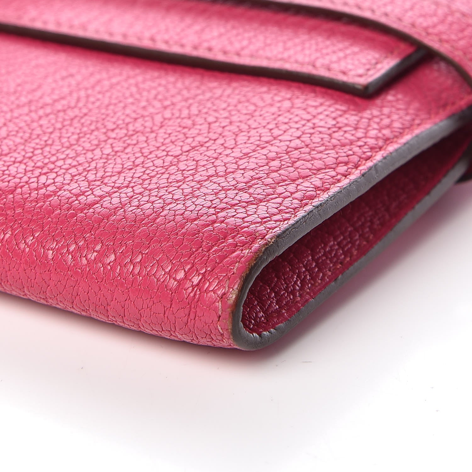 Hermes Chevre Mysore Kelly Longue Wallet Rose Shocking 6 of 13