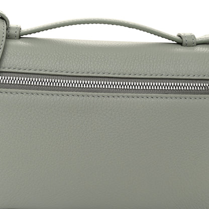 Loro Piana Grained Calfskin L19 Extra Pocket Pouch Eucalyptus 7 of 9