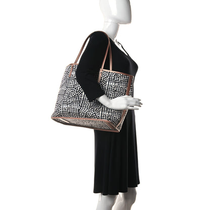 MCM Metallic Visetos Medium Reversible Shopper Tote Champagne Gold 2 of 15