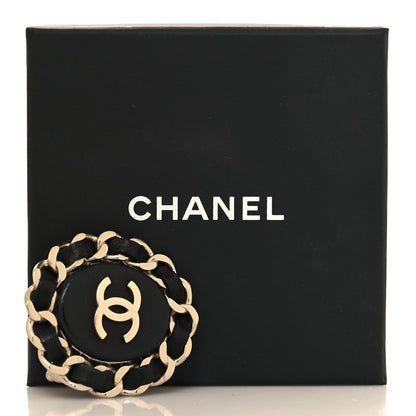 Chanel Lambskin Chain CC Brooch Black 4 of 4