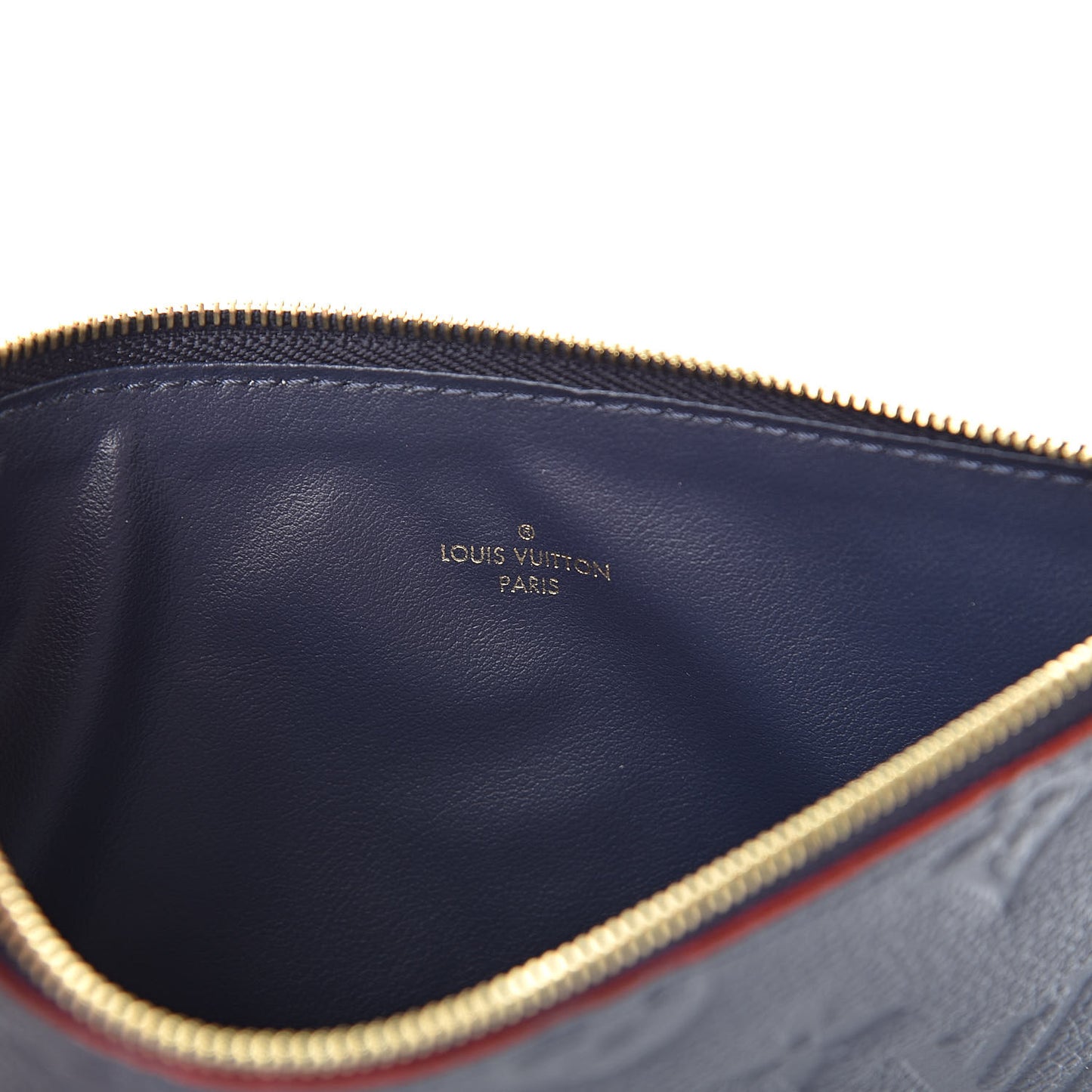 Empreinte Felicie Chain Wallet Zippered Insert Marine Rouge