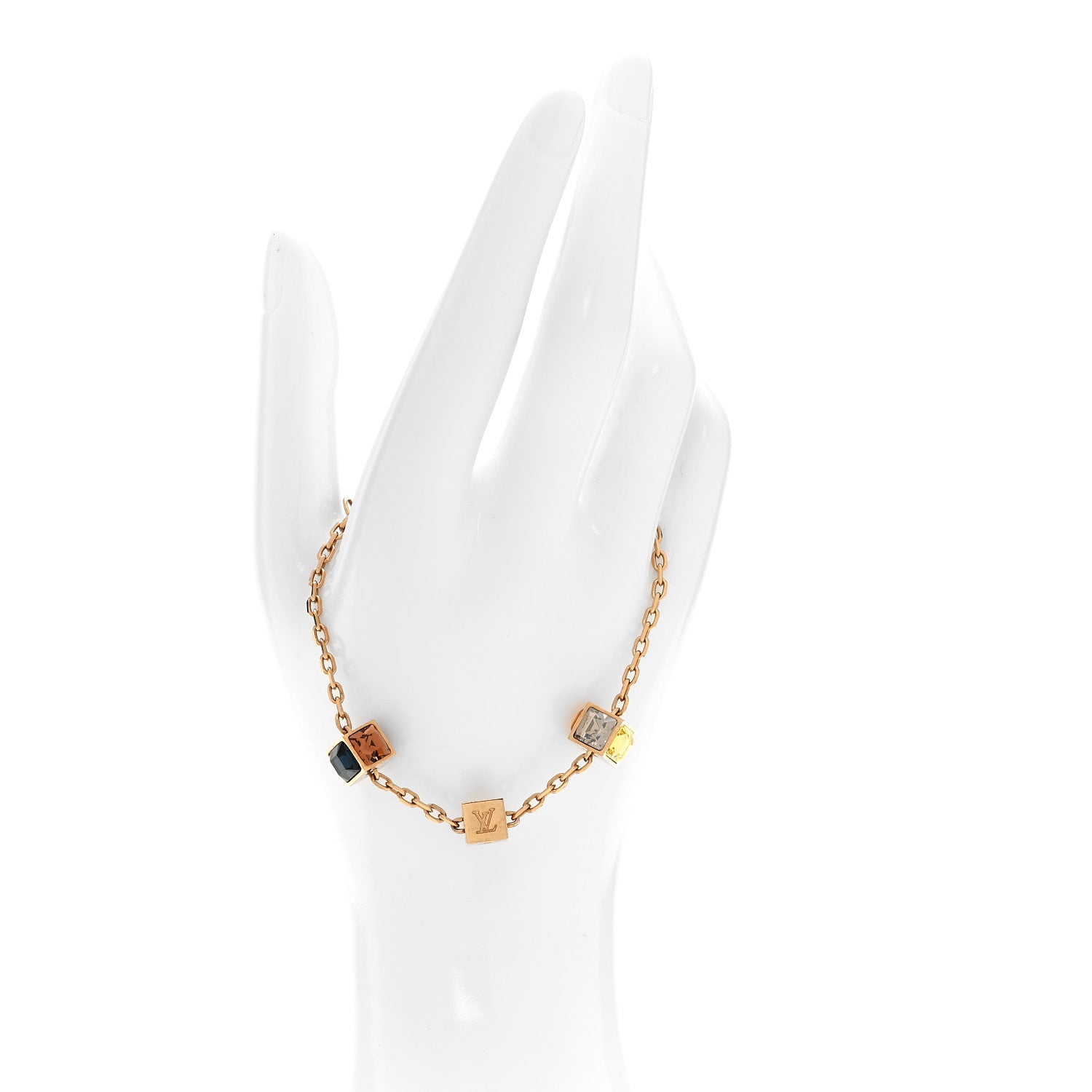 Louis Vuitton Swarovski Gamble Bracelet Azur Gold 2 of 5