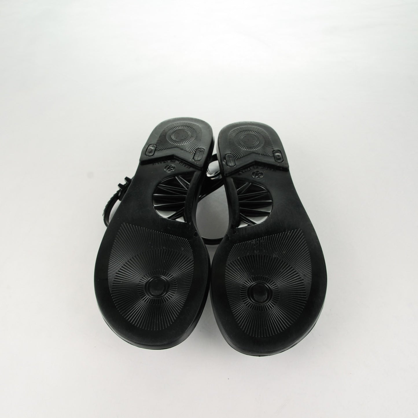 PVC CC Pearl Thong Sandals 37 Black