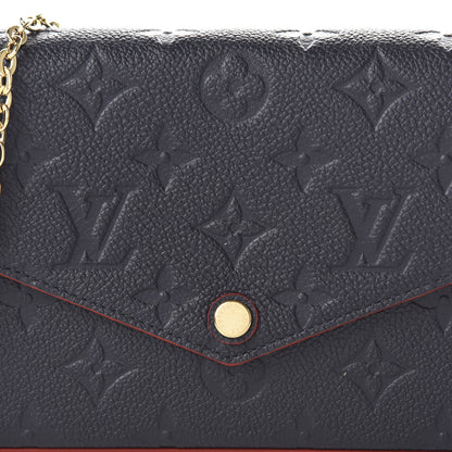 Louis Vuitton Empreinte Pochette Felicie Chain Wallet Marine Rouge 9 of 10