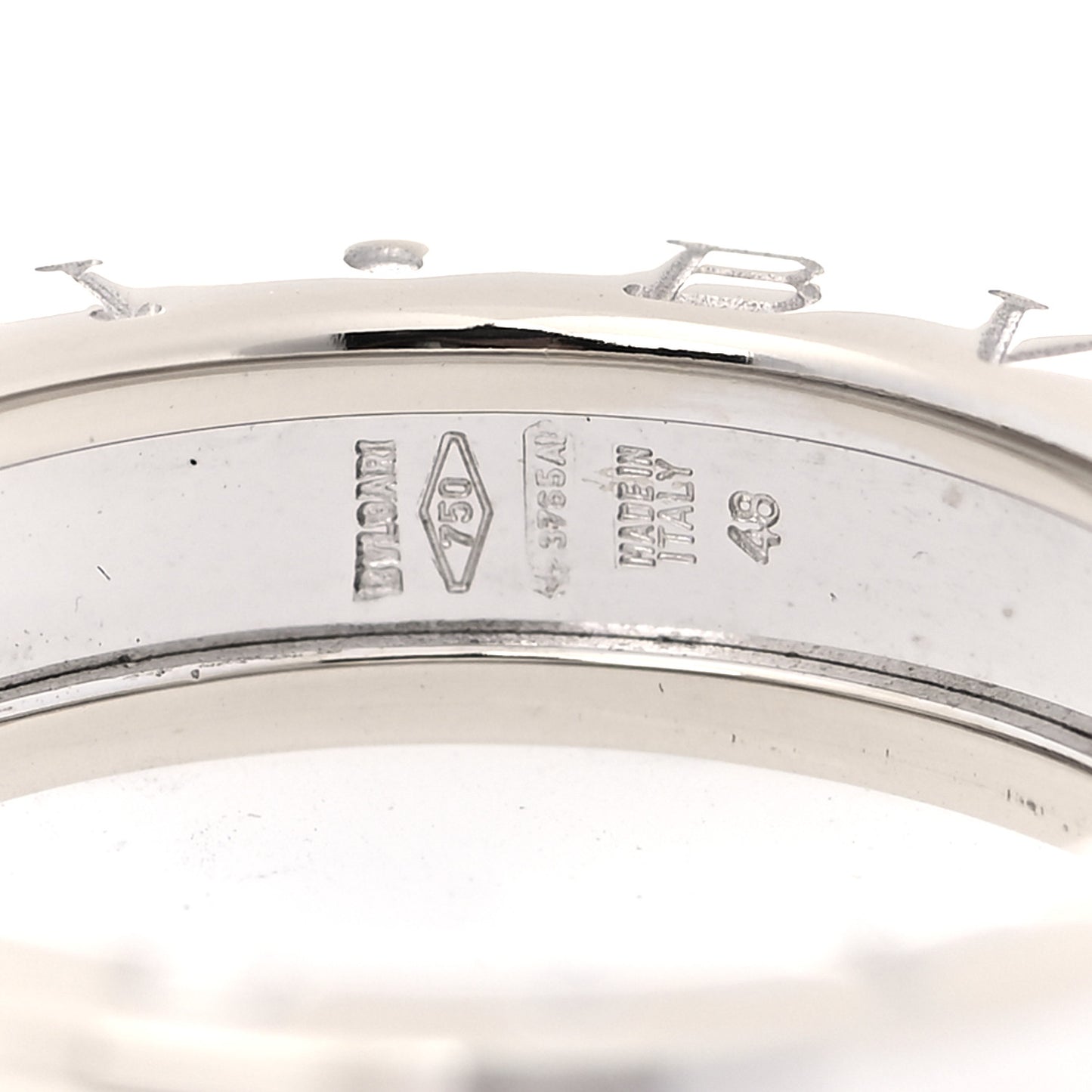 18K White Gold B.Zero1 One-Band Ring 48 4.5