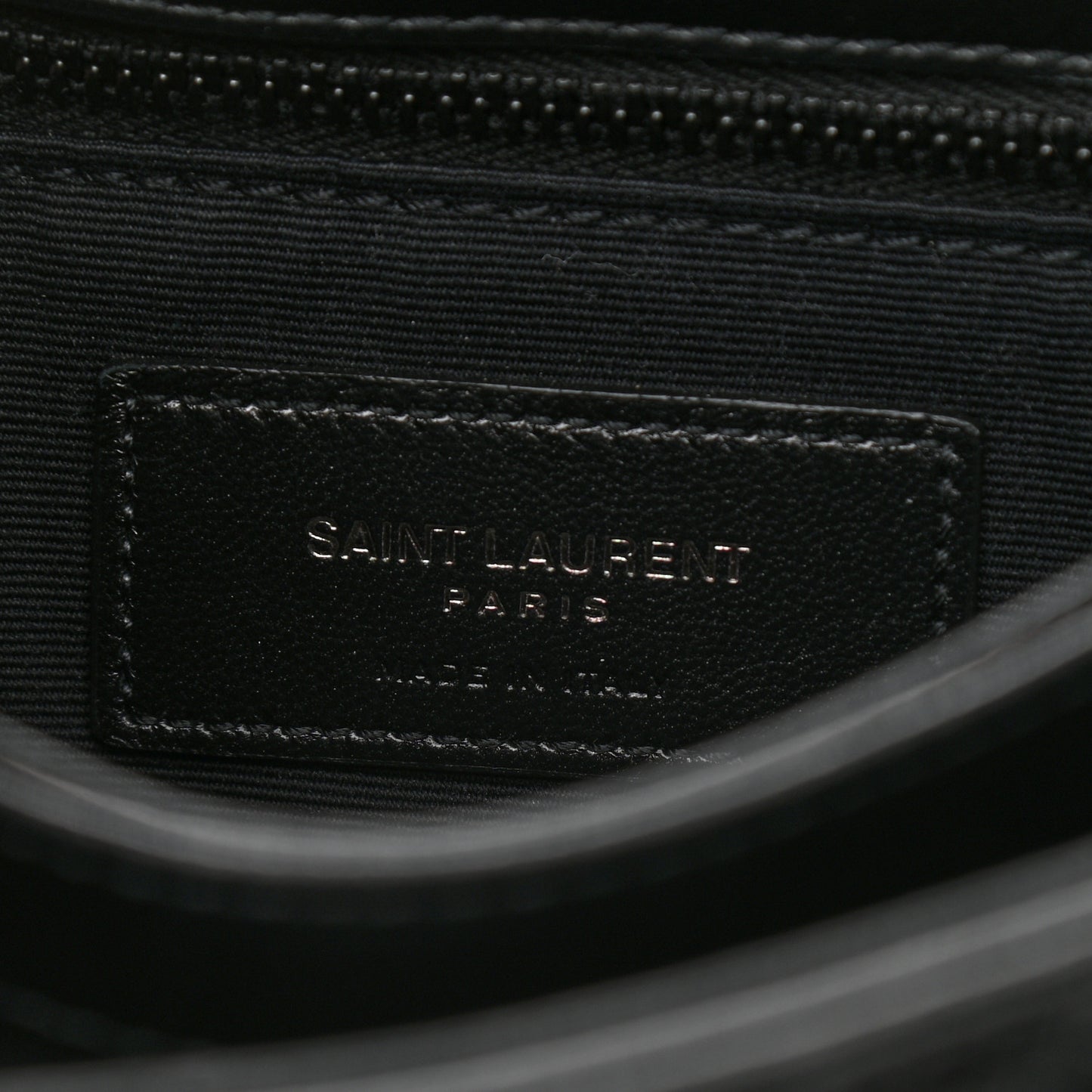 Calfskin Y Quilted Monogram Toy Loulou Crossbody Bag Black