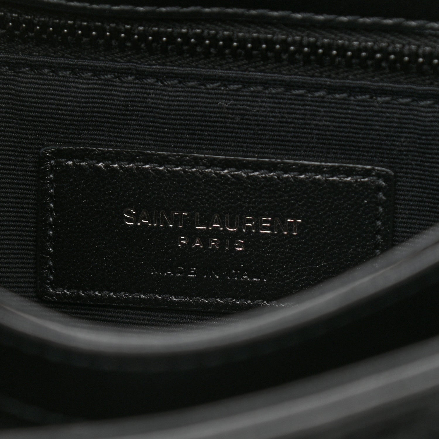 Saint Laurent Calfskin Y Quilted Monogram Toy Loulou Crossbody Bag Black 7 of 8