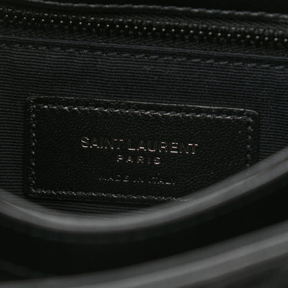Saint Laurent Calfskin Y Quilted Monogram Toy Loulou Crossbody Bag Black 7 of 8
