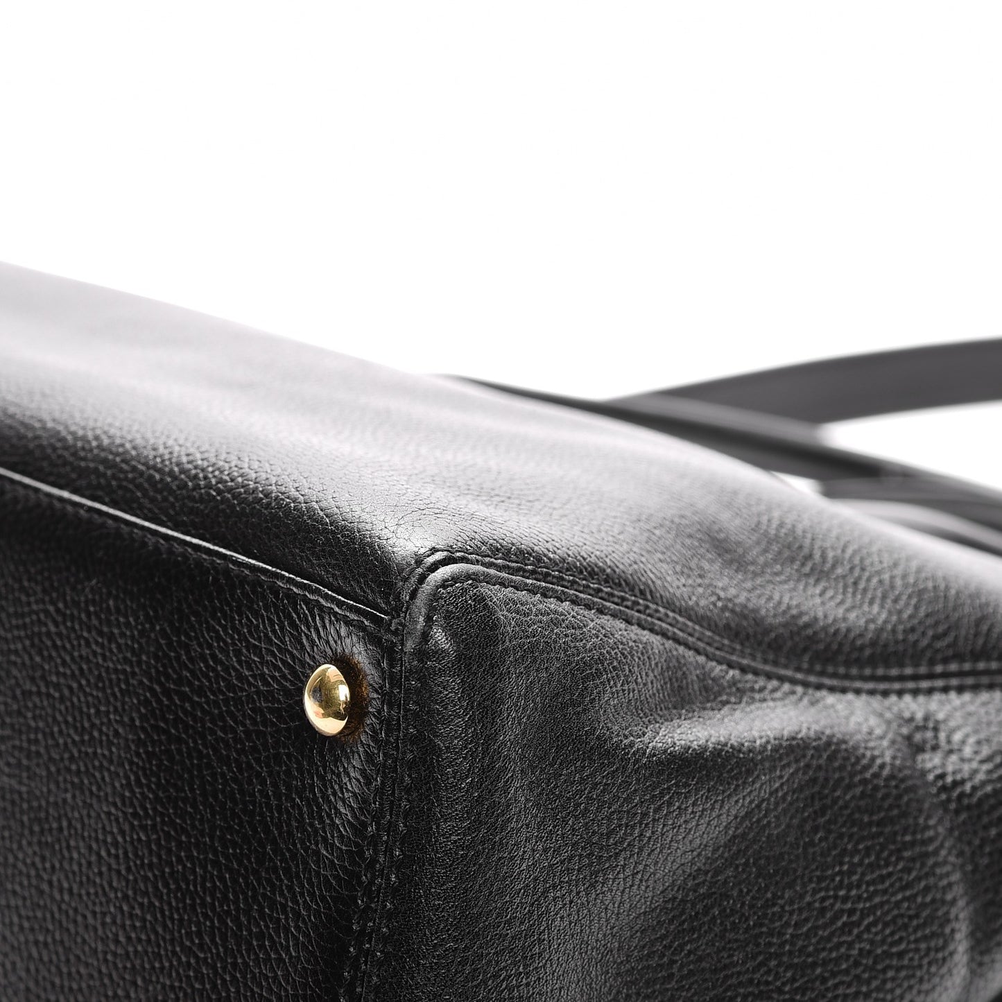Calfskin Cerf Shopper Tote Black