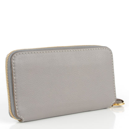 Chloe Calfskin Marcie Long Zip Around Wallet Cashmere Grey 3 of 8