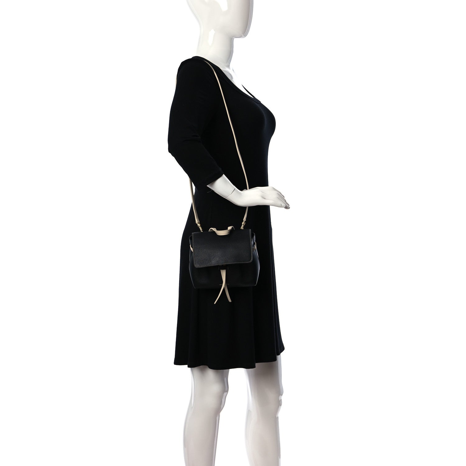 Mansur Gavriel Calfskin Mini Mini Lady Bag Black White 2 of 9