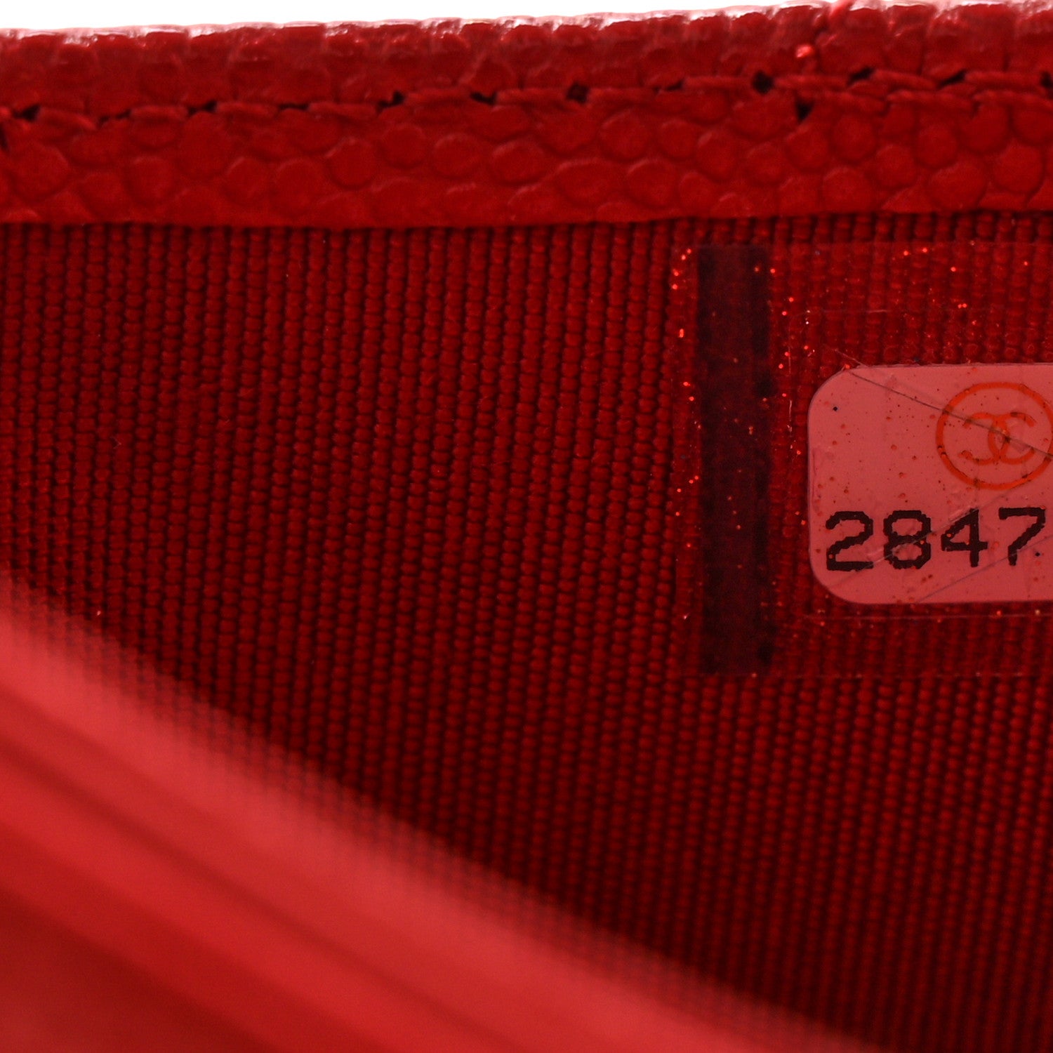 Chanel Caviar Quilted Card Holder Red 8 of 10