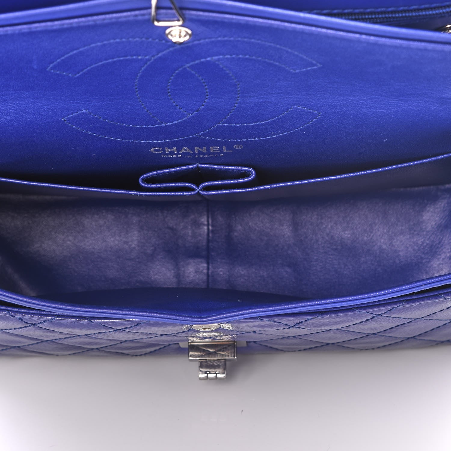 Chanel Patent Caviar Quilted 2.55 Reissue 226 Flap Blue 5 of 10