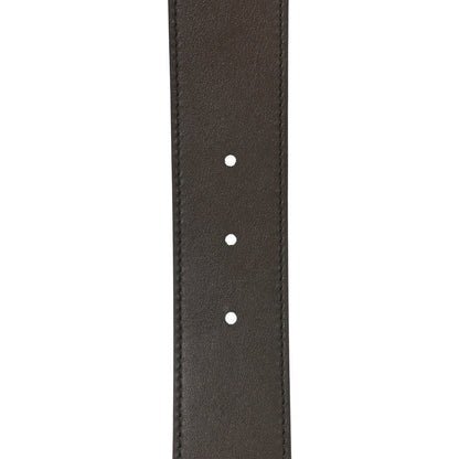 Gucci GG Supreme Monogram Plutone Calfskin Double G Reversible 37mm Belt 120 48 Beige Ebony New Acero 4 of 5