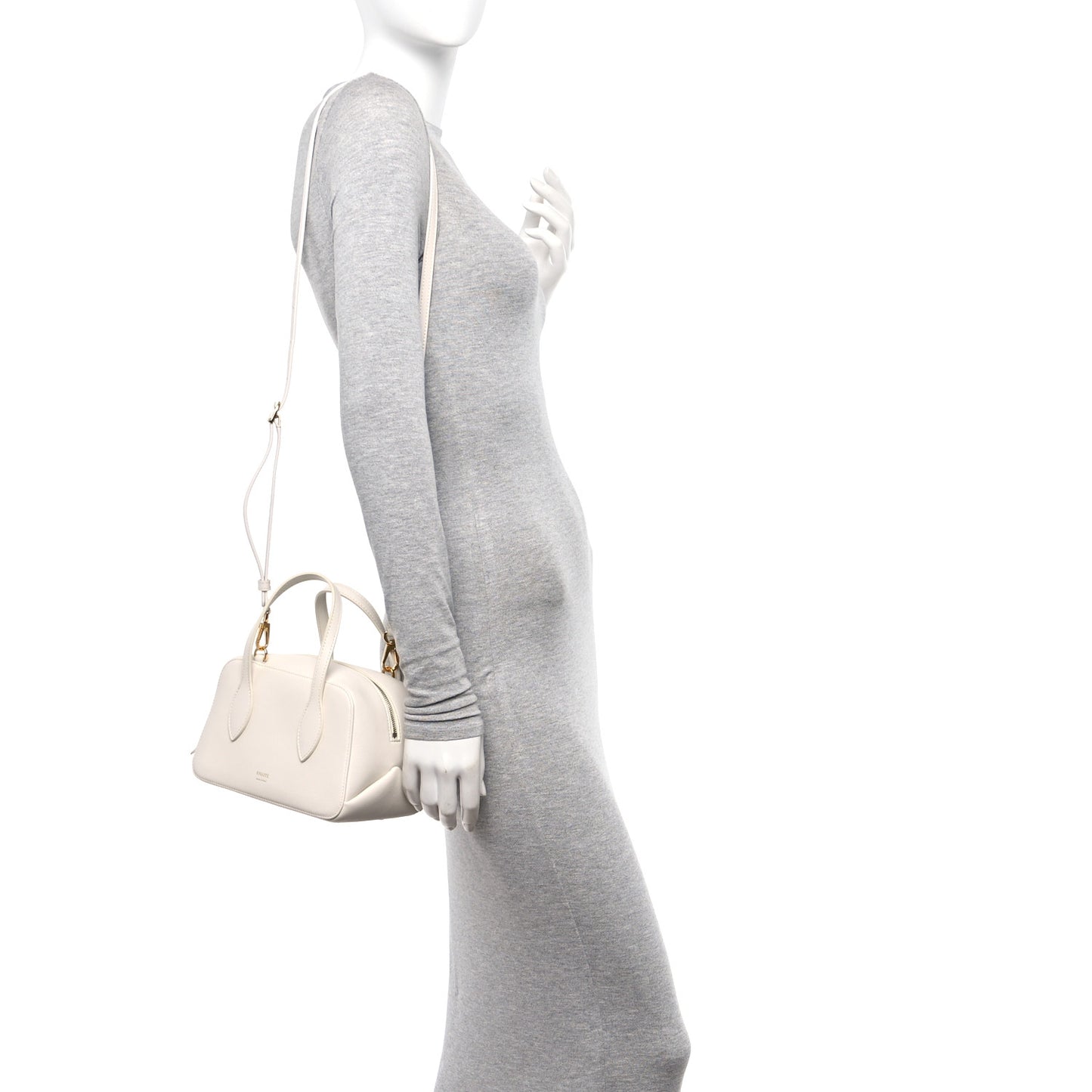 Pebbled Calfskin Small Maeve Bag Cream