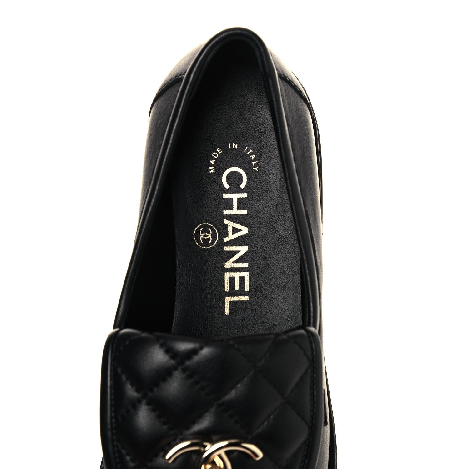 Chanel Lambskin Quilted CC Turnlock Loafers 36 Black 7 of 8