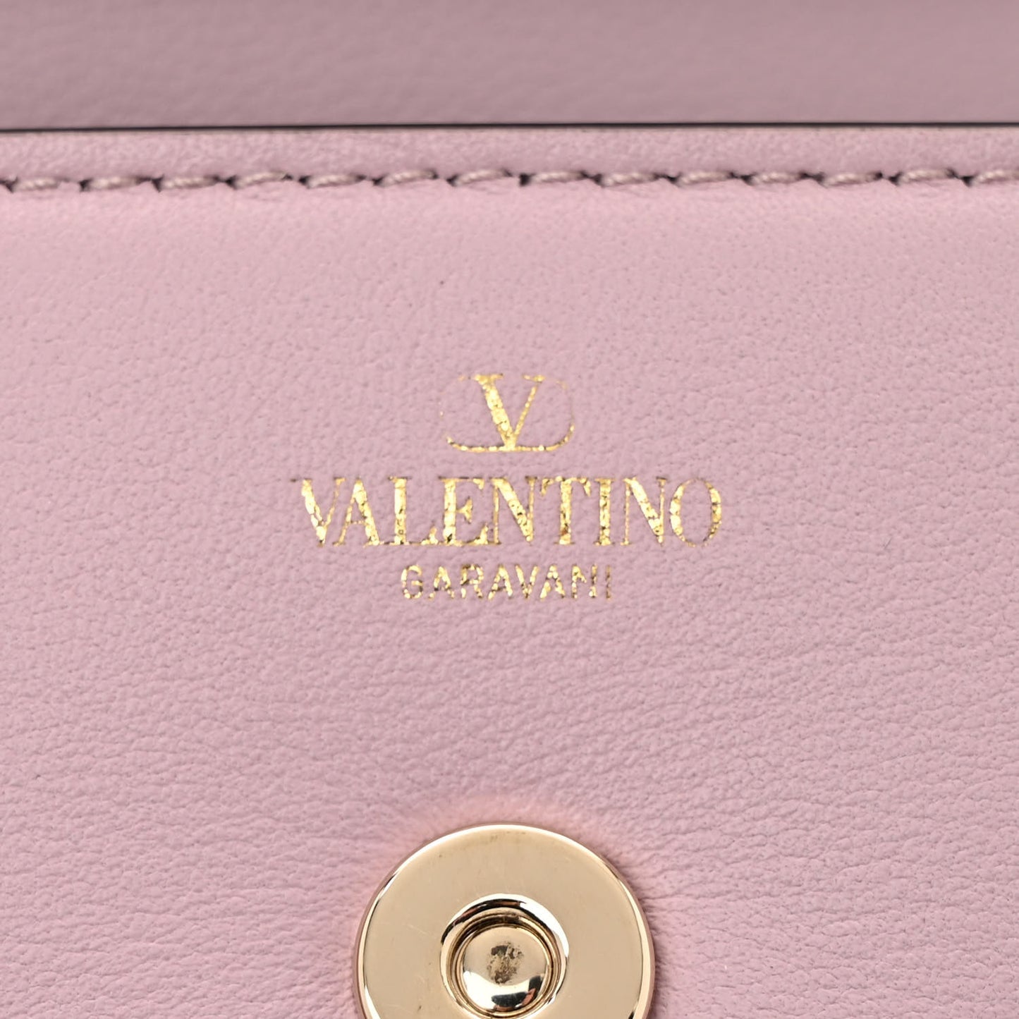 Calfskin Crystal Vlogo Micro Loco Shoulder Bag Rose Cannelle