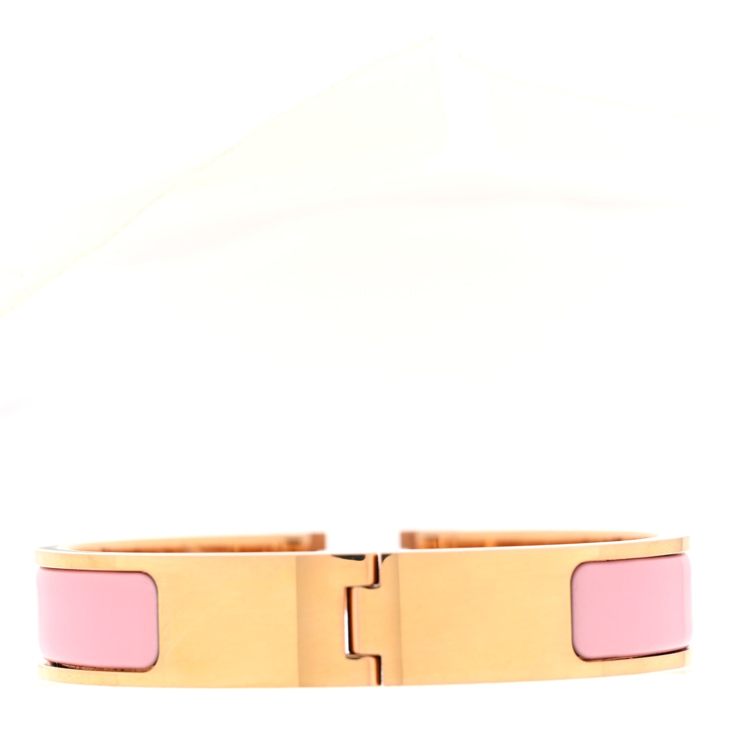 Enamel Narrow Clic Clac H Bracelet PM Rose Delirium