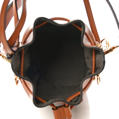Fendi Vitello King F is Fendi Logo Embossed Mini Mon Tresor Bucket Bag Cuoio 5 of 10
