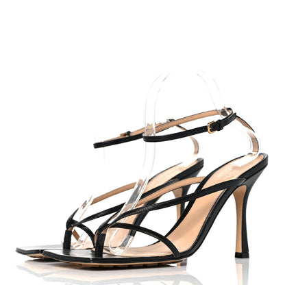 Bottega Veneta Lambskin Stretch Multi Strap 90mm Sandals 41.5 Black 3 of 7