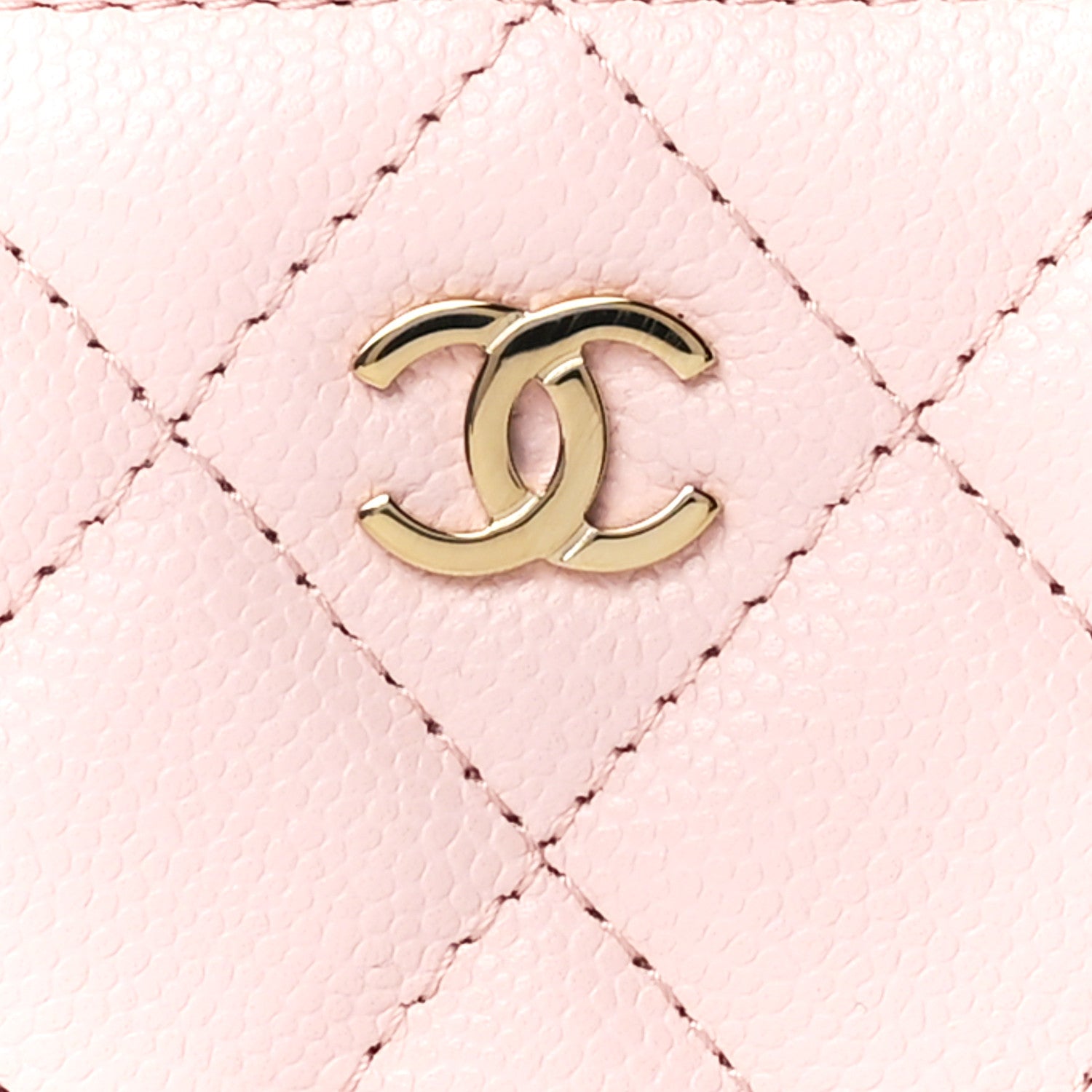 Chanel Caviar Quilted Zipped Key Holder Case Light Pink 8 of 12