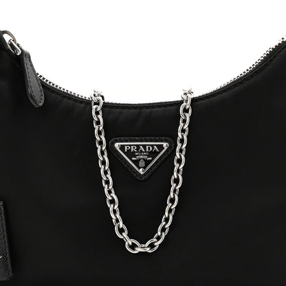 Prada Nylon Re-Edition 2005 Shoulder Bag Black 9 of 11