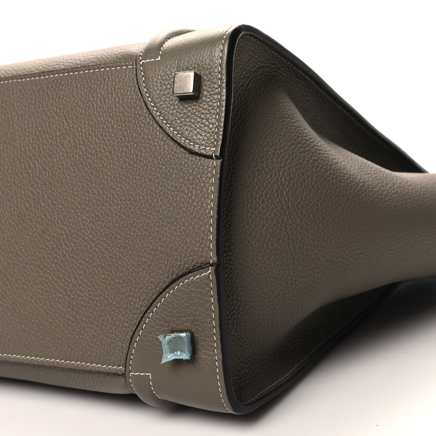 Drummed Calfskin Mini Luggage Souris